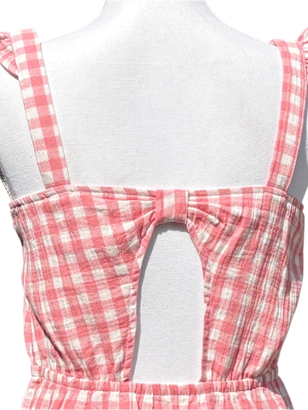 Gap Kids Girl's Cotton Pink & White‎ Gingham Sundress Size XL (14/16) NWOT - Picture 6 of 16